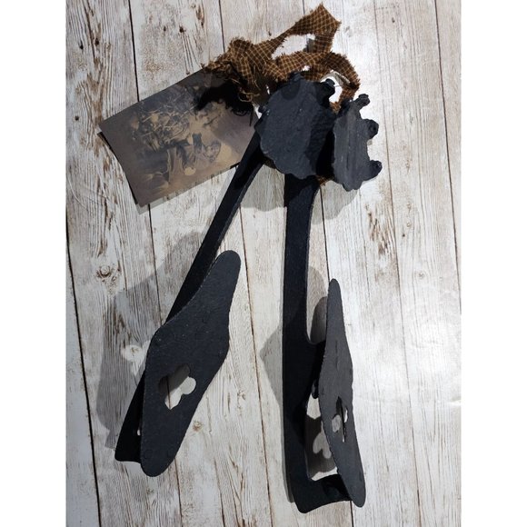 Antique Accents Antique 9th Century Primitive Ice Skate Blades With